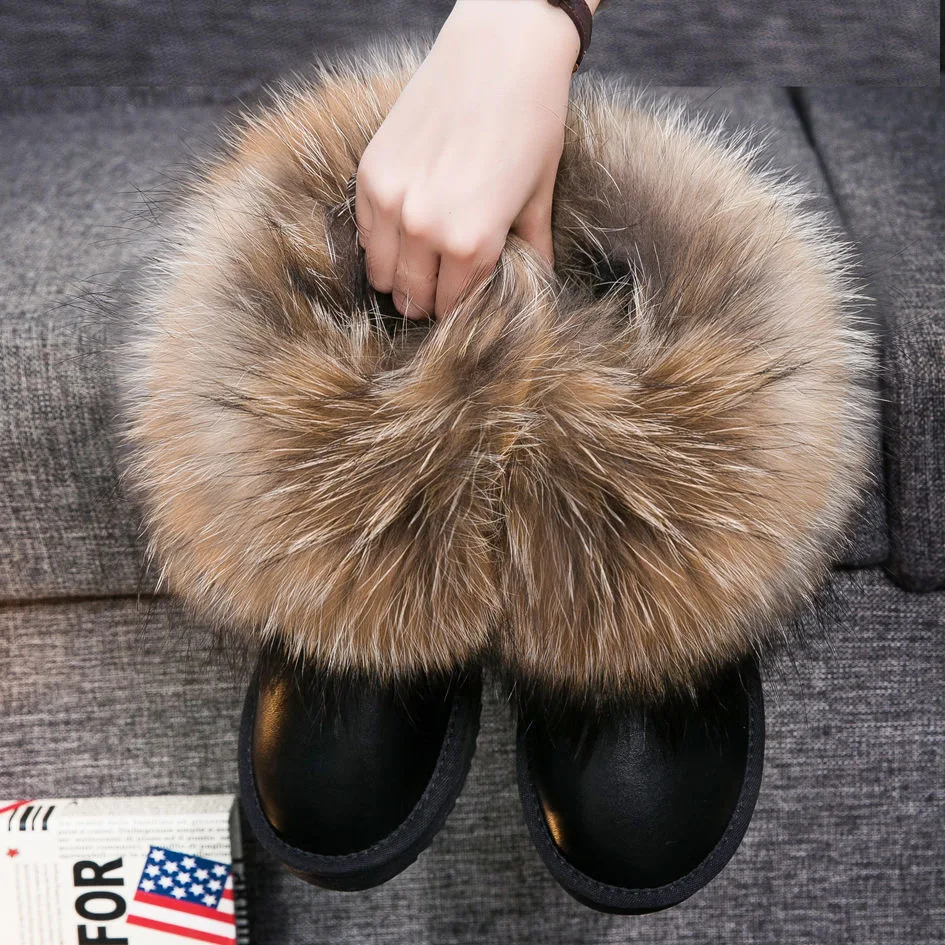 In 2019, Australia\'s Latest High-quality Snow Boots, Real Sheepskin, Fox Wool, Pure-color Women\'s Shoes, Free delivery.