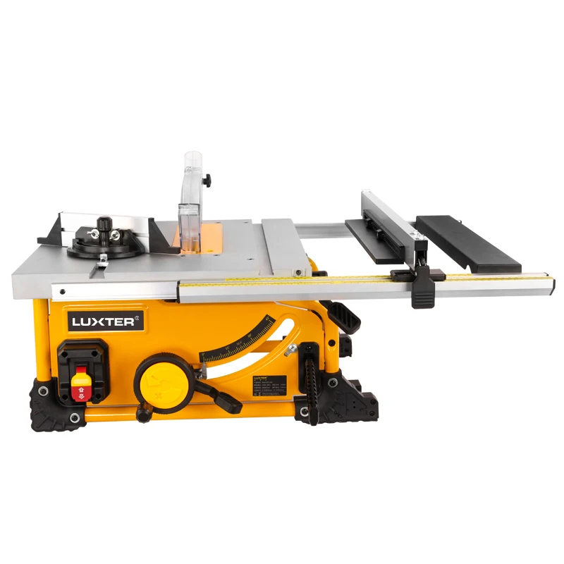 LUXTER Table Saw 210mm 8 Inch Wood Cutting Saw Dust Free With Extension Table Portable Woodworking Machine For Jobsite