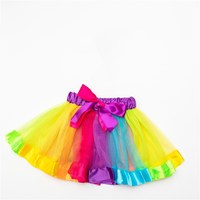 2021 Tutu Skirt Baby Girl Skirt 3M- 8 Years Princess Pettiskirt Party Dance Rainbow Tulle Skirts Girls Clothes Children Clothing