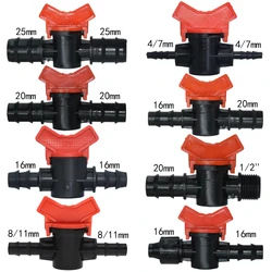 KESLA 16mm 20mm 25mm 4/7mm 8/11mm Garden Hose Barbed Connector Waterstop 1/4 1/2 3/4 Drip Irrigation Mini Valve Watering System