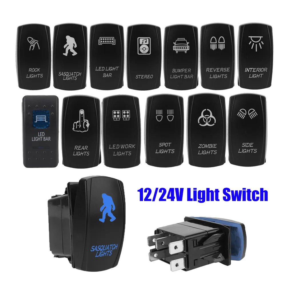 

Универсальный автомобильный Регулируемый переключатель, 12 В, 24 В, синие телефонные кнопки, автомобильные аксессуары для фургонов, грузовиков, трейлеров, домов на колесах, лодок