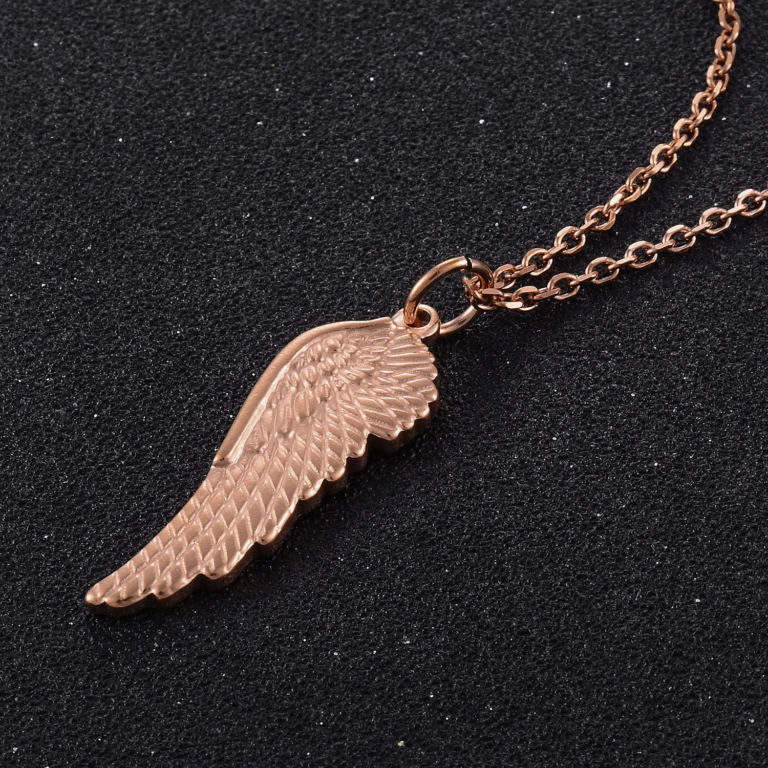 Stainless Steel Angel Wings Pendants With Silver/Gold/Black/Rose Gold Color Cute Sweet Jewelry