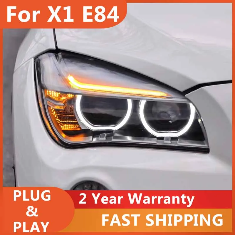 KOWELL Car Styling for BMW E84 X1 led headlights 2009 2010 2011 2012 2013 2014 E84 led drl HID KIT Bi Xenon Lens low beam