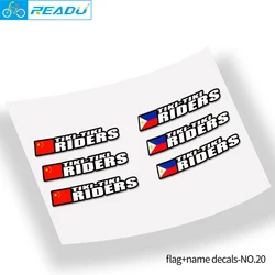 Custom Bicycle Road Bike Frame Adesivos, Bandeira personalizada, Estilo 20