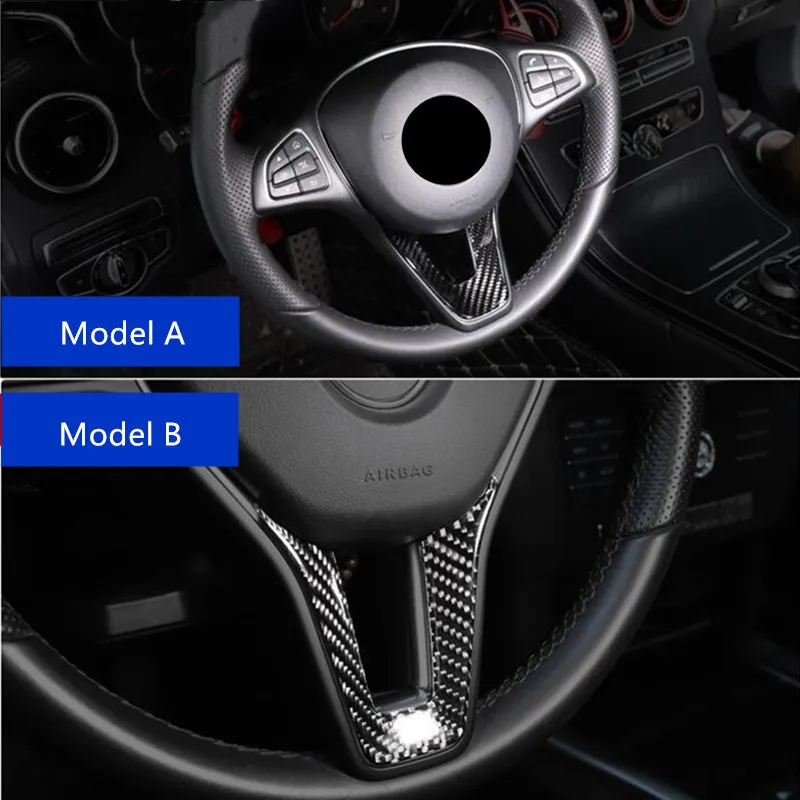 

Car Styling Steering Wheel Sticker Trim Decoration For Mercedes Benz CLA GLA GLE GLC A B C E Class Interior Accessories