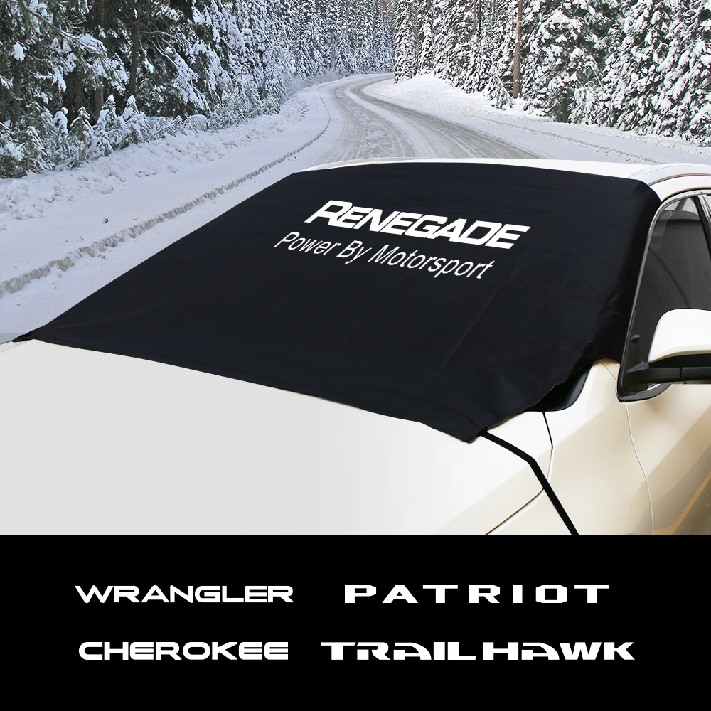 Car Windshield Snow Block Sunshade Cover For Jeep Cherokee Compass Patriot Renegade TrailHawk Wrangler Auto Accessories Styling