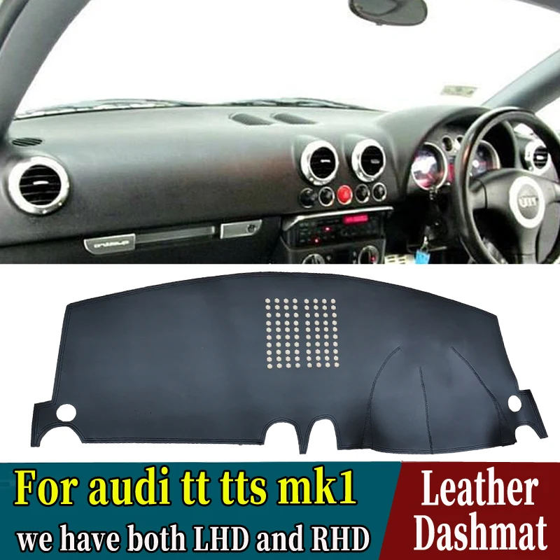 

PU Leather Dashmat Dashboard Cover Mat Carpet Car-Styling Accessories For Audi TT TTS mk1 1998 2000 2001 2002 2003 2005 2006 RHD