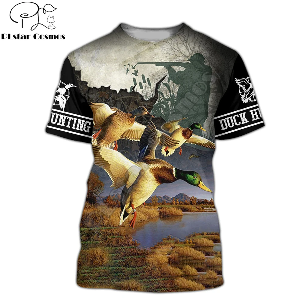 TX241 Camiseta Pesca Verano Unisex Estampado 3D Caza de Pato - imagen 3