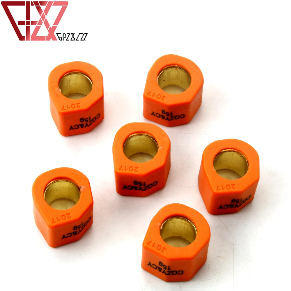 6pc Racing Roller Set Weight 9gram 11gram 13gram 15gram 20x17mm For Piaggio Hexagon 125 LX LXT GTX Runner X9 180 Scooter Engine