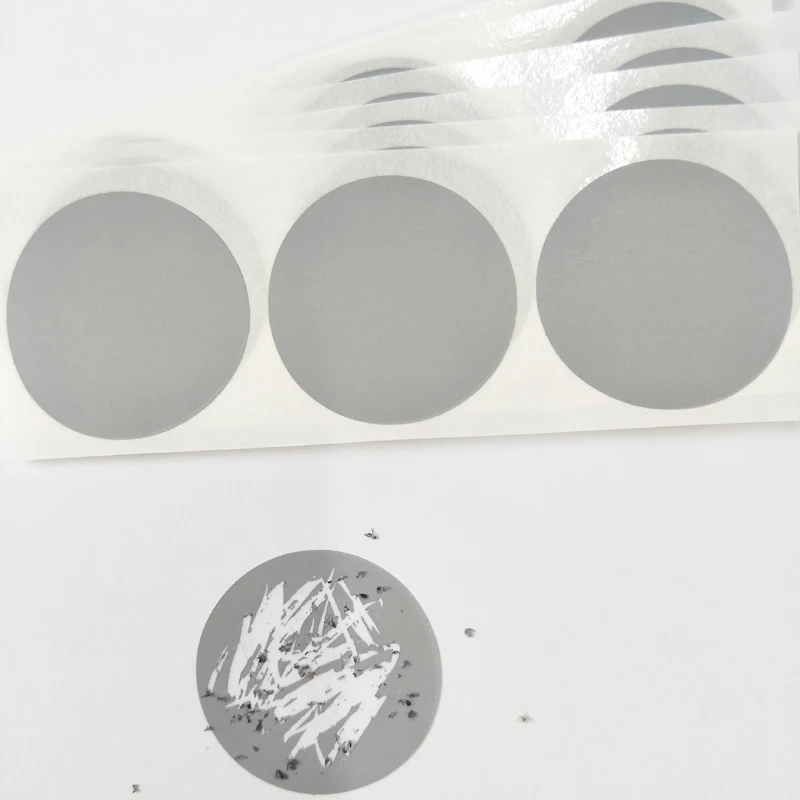 1000 Stück 1.5 "Zoll 38mm runder Gold kleber Kratzer Aufkleber DIY manuelles Etikett Klebeband handgemachte Kratzst reifen Karten folie – Detail 3