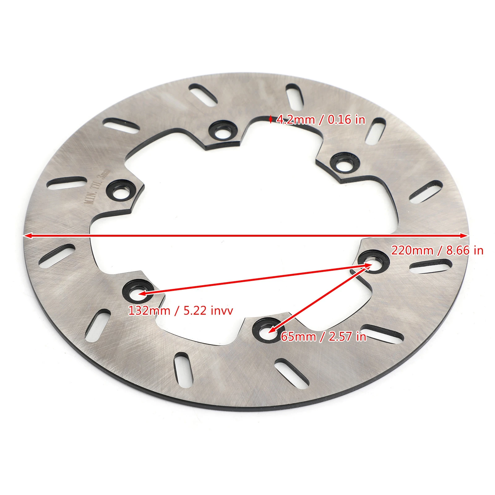 Artudatech Rear Brake Rotor Disc for Yamaha TT250R TTR250 TTR 250 DT230 DT200 DT125X DT125RE DT 200 230 125X 125RE