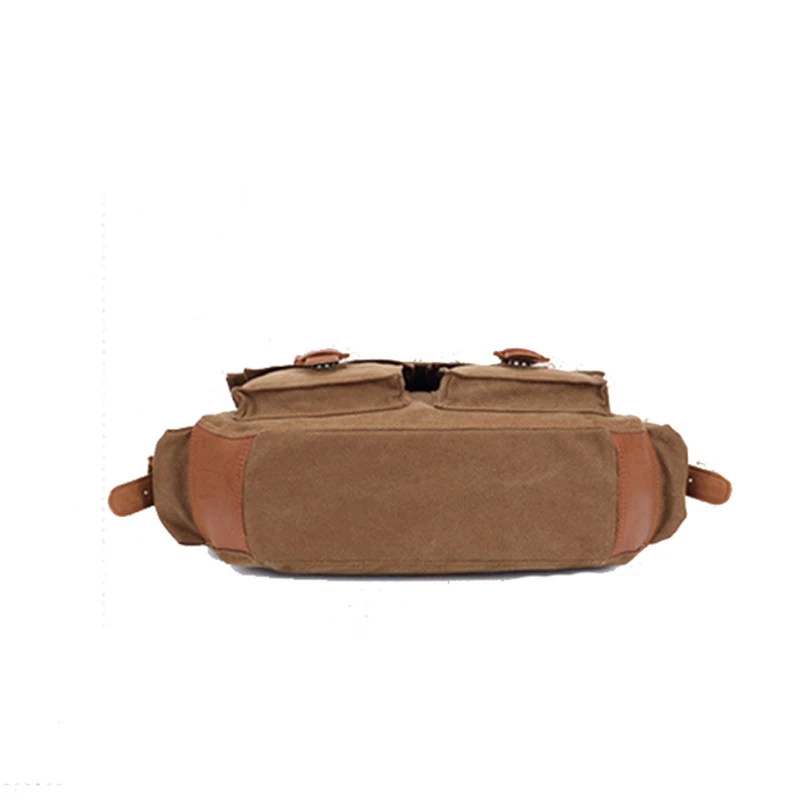 Imagem -05 - Vintage Canvas Bolsa de Ombro Militar para Homens Viagem Satchel Business Messenger Bolsa Laptop Pacotes Malas Laptop 14