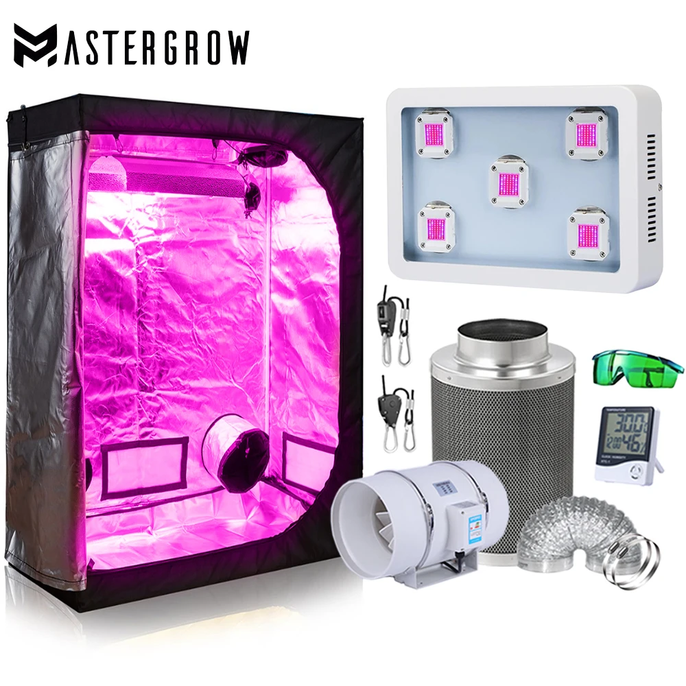 Full Spectrum COB LED Plant Grow Light Kit Greenhouse Grow Tent Grow Box Centrifugal Fans Activated Carbon Air Filter For Plant