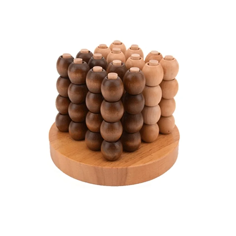 Connect Four Chess Game wooden board game chess intelligence thinking training educational toys