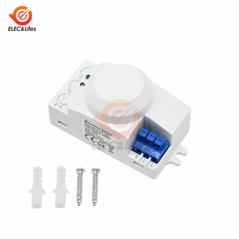 AC 220V-240V 5.8GHz Microwave Movement Motion Detector Sensor Switch For Light Hottest Micro Wave Module