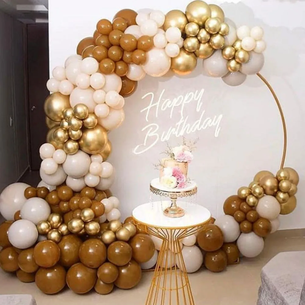 

113 Pcs Double Coffee Latex Balloons Garland Arch Balloon Chain Party Wall Decor Birthday Party Wedding Decor Baby Shower Girls