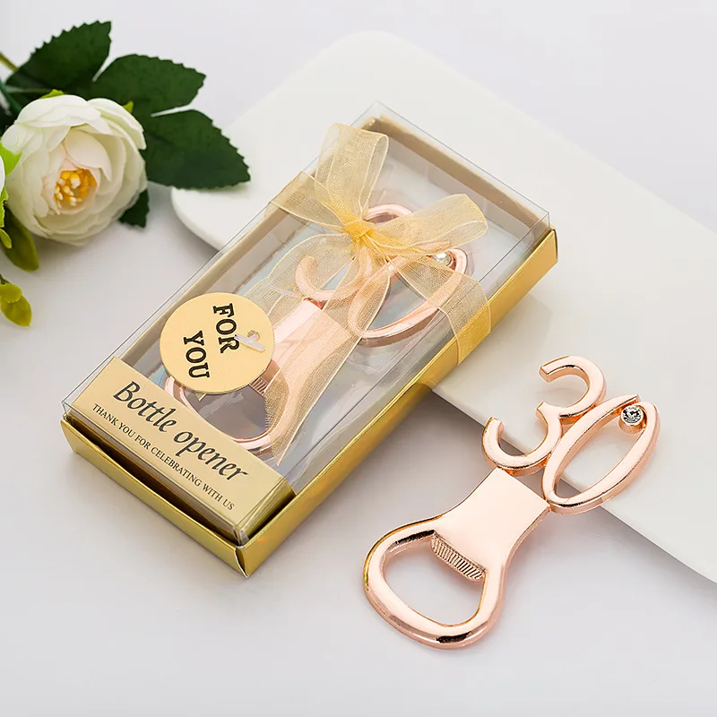 20 stücke Boxen Jahrestag Dekoration Geschenke Goldene 50 Jahr Flasche Opener für 50th Geburtstag Hochzeitstag Partei Liefert – Detail 11