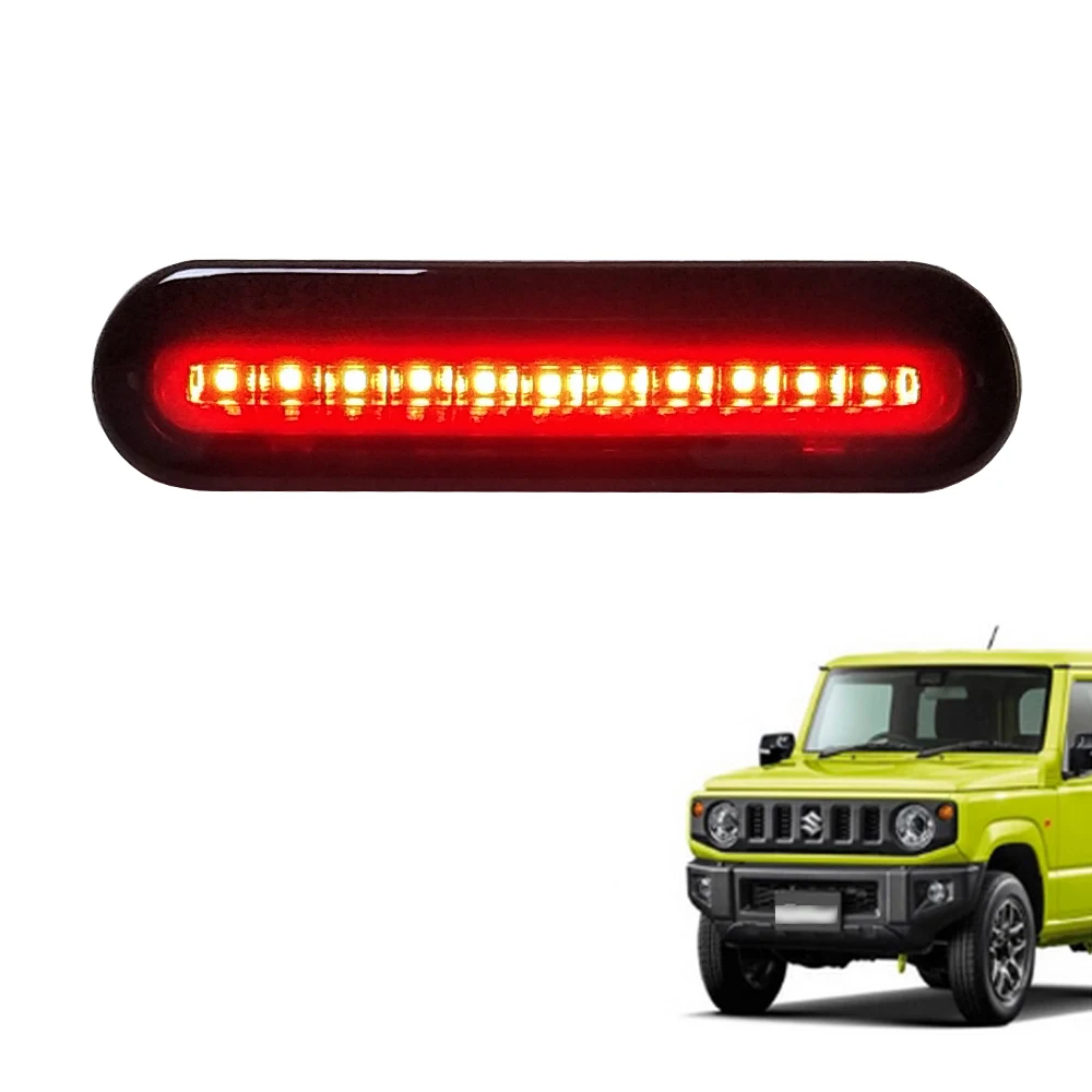 

2019 Paste Type Black Red Light Car Rear High Brake LED Light A Brake Signal Indicator Compatible with Suzuki-Jimny JB74 JB64