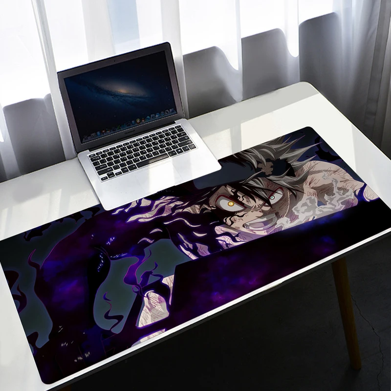 Black Clover Mouse Pad Large 900X400 Kawaii Gaming Accessories Computer Desk Mousepad XXL Non-slip Keyboard Long Big Mouse Mat