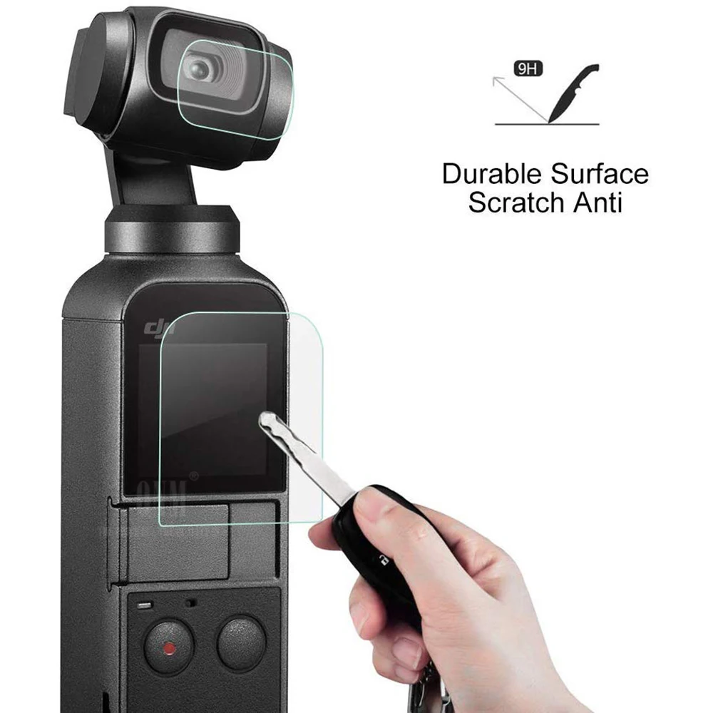 Protector de pantalla para cámara de acción DJI Osmo Pocket 1 y 2, película protectora de lente, cubierta de cardán