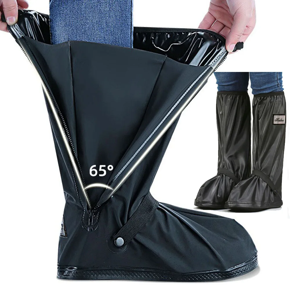 New Trend Motocross Rain Boot Cover Riding 100% Waterproof Motorcycle Rain Boots Cover Reflective Motorbike Shoes Rain Cover