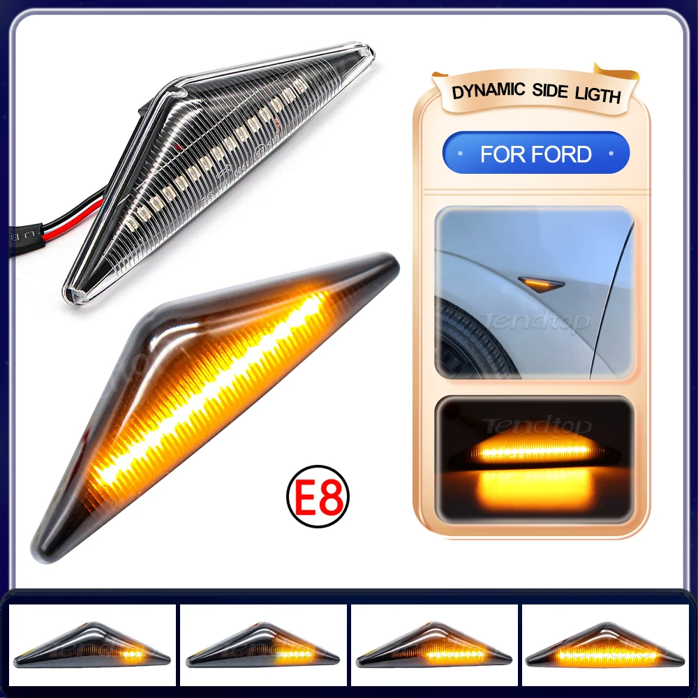 Flashing LED Dynamic Side Marker Light Repeater Turn Signal Lamp Indicator Sequential Lamp For Ford MONDEO 3 MK3 FOCUS 1 MK1