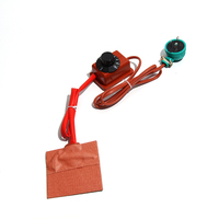 LUJINXUN 200-250mm Silicone Rubber Coated Fiberglass Heating Pad 400-650W Mechanical Knob Thermostat 30-150 Degree Wire-wound