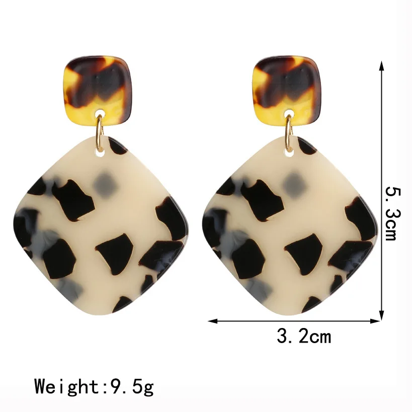 Acrylic Acetate Earrings 2019 Women Clip on Earring Bohemian Big Statement Fashion Circular Luxury Ear Clips Jewelry Accessories view 6