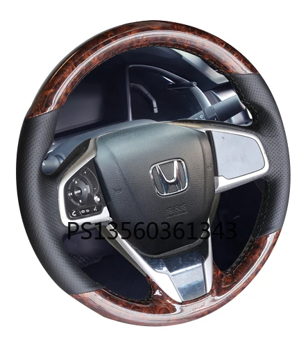 

For Honda steering wheel cover XRV JAZZ Civic Accord City CRV HR-V Crosstour suede hand stitched