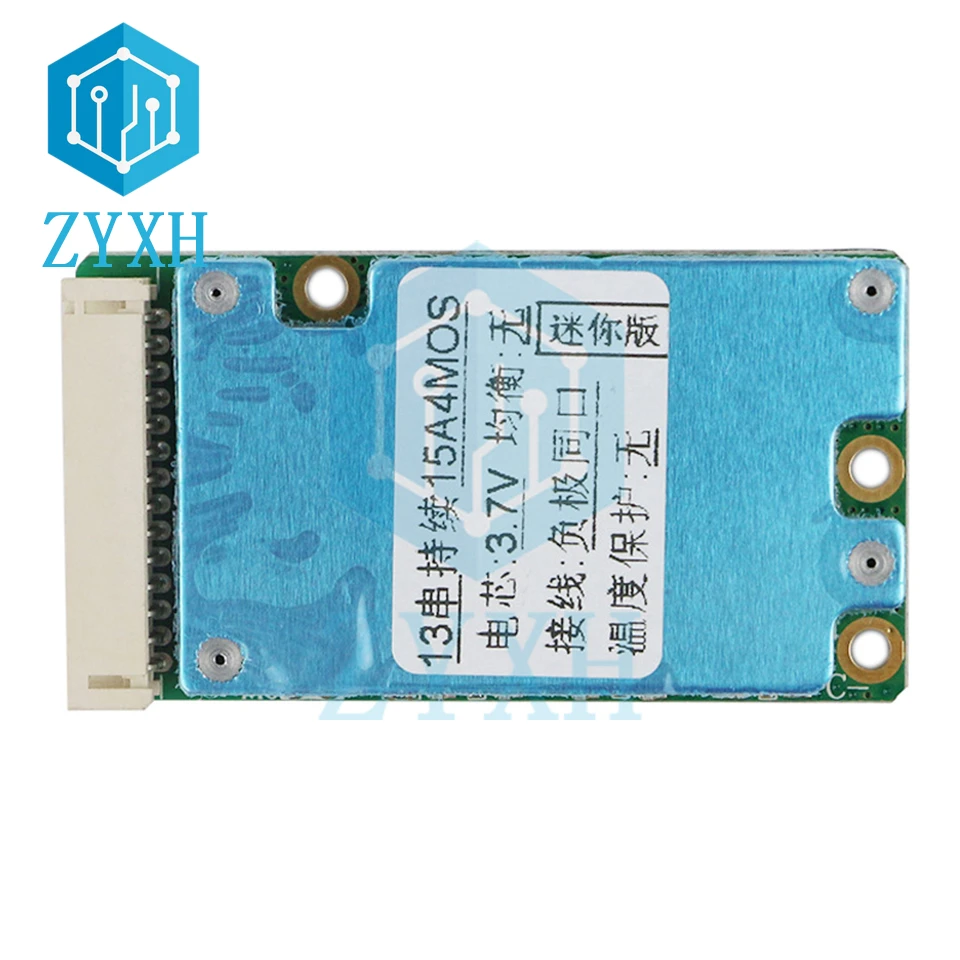 BMS 13S 48V 15A 20A Li-ion Lithium 18650 Battery Pack Charge Board Common/Separate Port 2-in-1 For Escooter