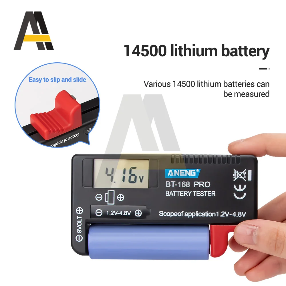 BT168 Pro Digital Battery Capacity Tester LCD BT-168 Pro Checker for 1.2V-4.8V AA AAA 2*AAAAA Cell C D Batteries BT-168 18650