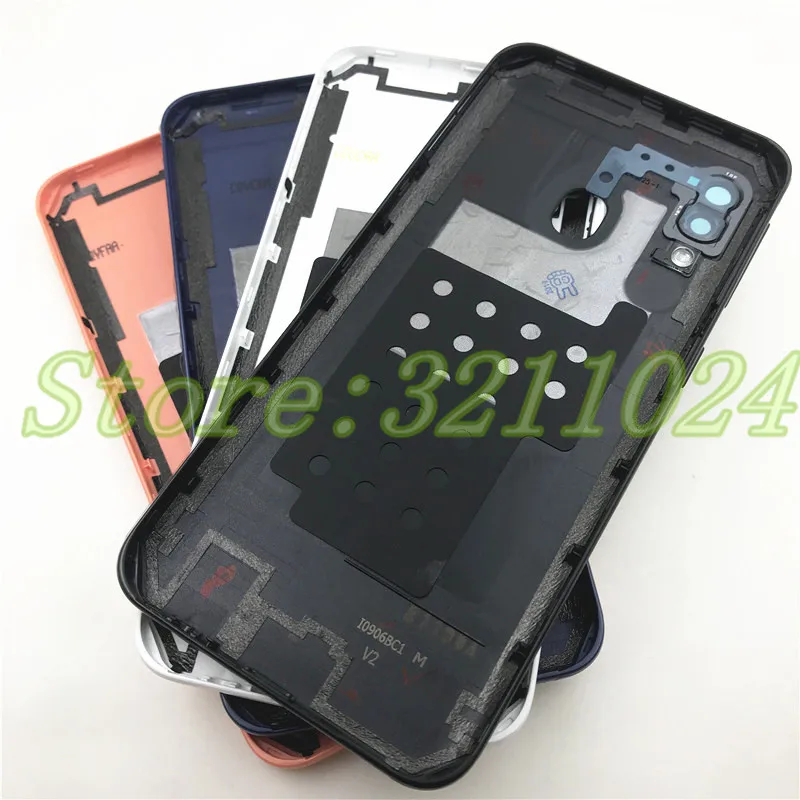 For Samsung Galaxy A20e A202 Back Battery Cover Door Rear plastic Housing Case Battery Cover With Camera Lens + Side key image 2