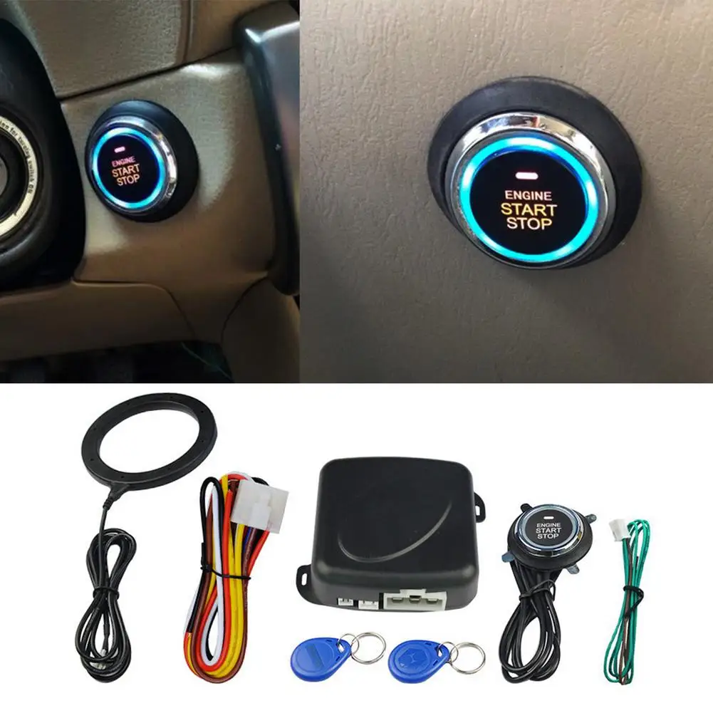 

Universal Car One-key Start System KQS-Q4 12V RFID Car Mortise Lock Anti-theft DeviceButton Start For Van Sedan Accessory