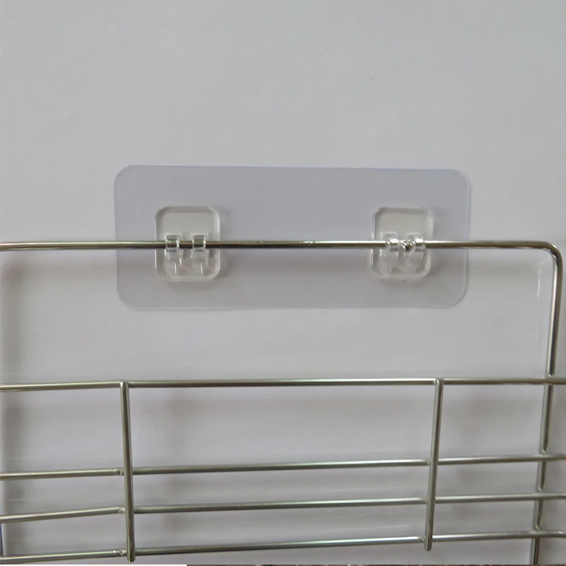 1Pcs Transparent Wall Hooks Self Adhesive Hanger Sticker Hooks Door Wall Mount Hanging Hooks for Kitchen Bathroom Accessories