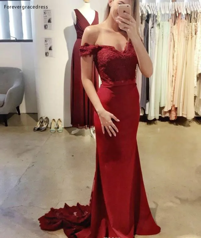 

2019 Champagne Bridesmaid Dress Mermaid Off The Shoulder Long Country Garden Formal Party Guest Maid of Honor Gown Plus Size