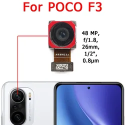 Rear Back Camera For Xiaomi Mi Poco F3 Main Backside View Big Camera Module Flex Replacement Repair Spare Parts