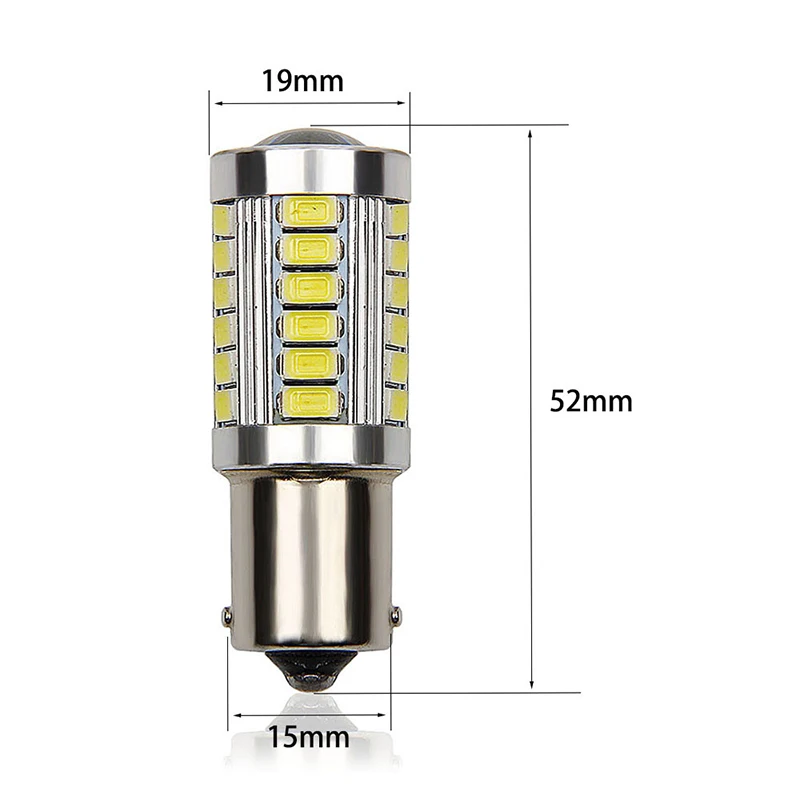 1 peça 1156 7506 ba15s p21w 1157 bay15d led para lâmpada traseira de carro luzes de freio 12v lâmpada reversa automática luz de sinal de circulação diurna 33smd