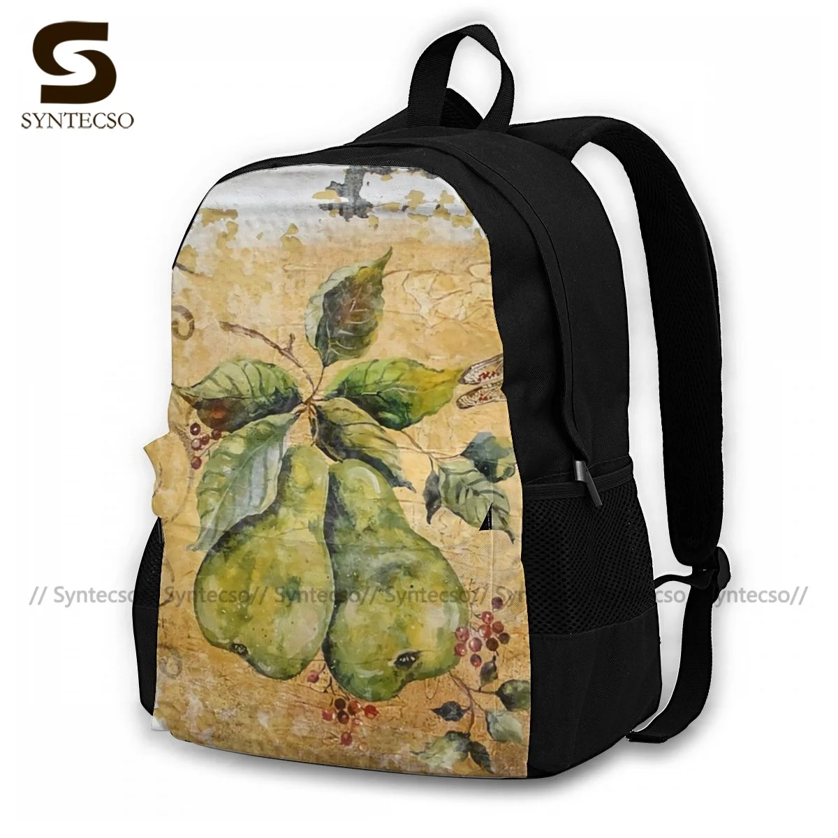 Pear Backpacks Unisex Big Beautiful Backpack Polyester Running Bags