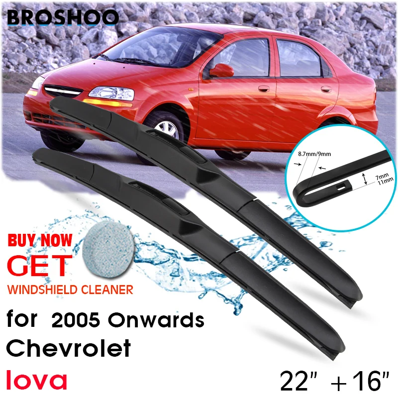 

Car Wiper Blade Front Window Windscreen Windshield Wipers Blades Auto Accessories For Chevrolet Lova 22"+16" 2005 Onwards