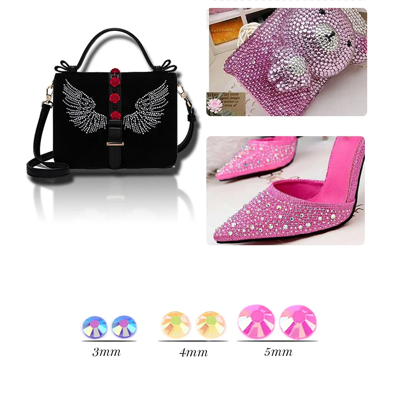 10000 pieces/bag silk 3mm Jelly AB Resin Rhinestones Glittler Strass Phone sticker Glue on Sticker Resin Stones