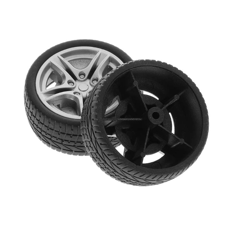 4pcs 48mm Simulation Rubber Wheel Tire Wheel Toy Model DIY RC Spare Parts