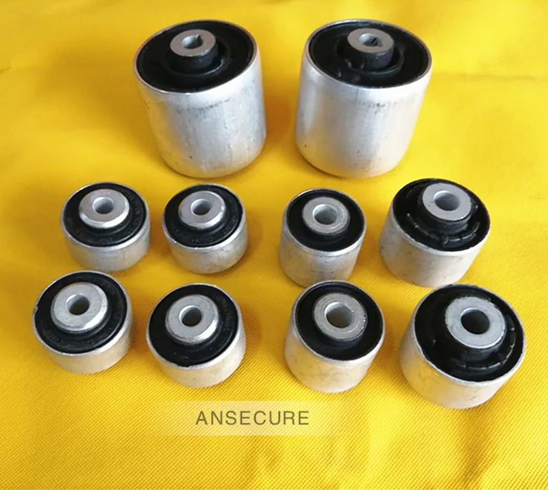 10 Pcs Front Axle Control Arm Bush Rubber Bushing For Audi  A6 S6 C7 2012-2018  4H0407515  4G0407183  8K0407182B  4E0407181B