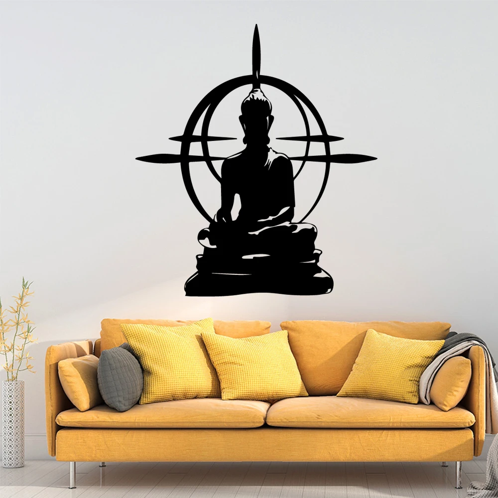 Modern Buddha Wall Stickers Vinyl Waterproof Wall Art Decal Nursery For Living Room Decor Mural Decorative Vinyl Wallpaper