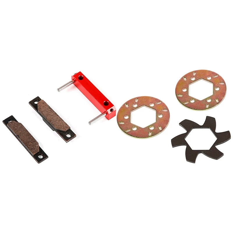 CNC Alloy Brake Pad Set for 1/5 HPI KM BAJA 5B SS RC CAR GAS PARTS 85201-Orange & Brake Disc Set