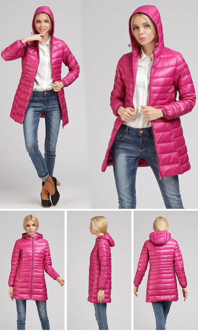 Oversized 7XL 8XL Plus Long Down Jacket Women Winter Ultra Light Down Jacket Women with Hooded Down Coat Female Big Size Coats