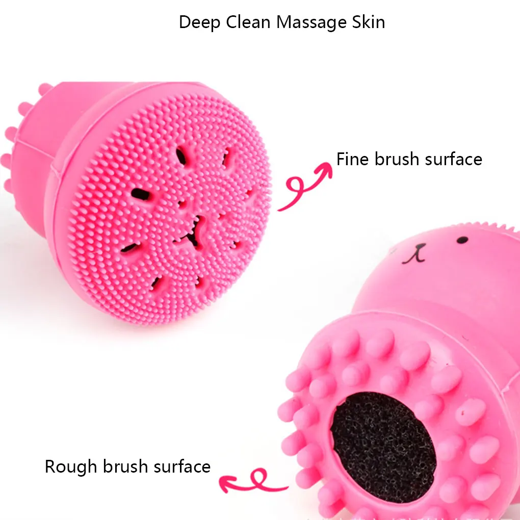 Petit nettoyeur de visage en forme de pieuvre en silicone, brosse pour le visage, livres en profondeur, brosse de lavage, masseur, beauté, nettoyage