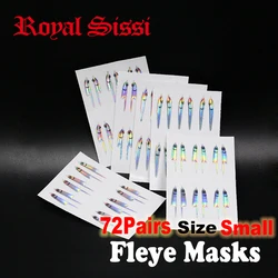 New hot 72pairs small size fly tying baitfish streamer shoulders fleye foil lurefish masks 4# saltwater fly hook tying materials