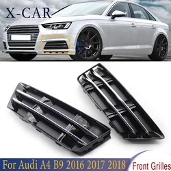 X-CAR Front Bumper Fog Light Lamp Grille Cover Frame For Audi A4 B9 2016 2017 2018 8W0807681R 8W0807682R