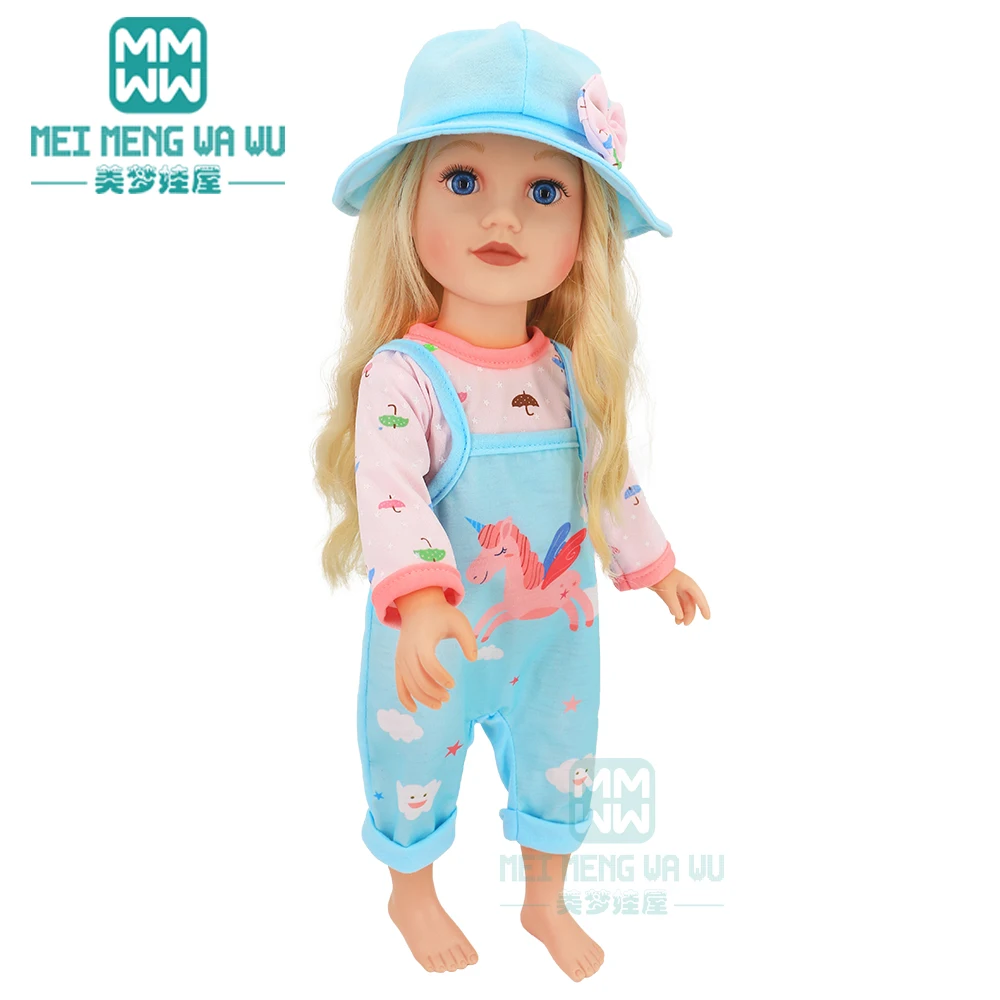 Doll clothes for 45cm American doll and toy new born doll accessories fashion strap dress Girl's gift