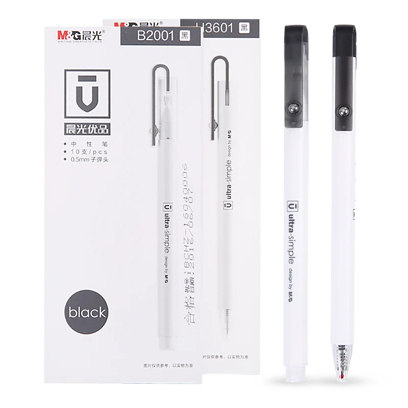 5/10PCS M&G U Series Gel Pen H3601 Gel Pen Black Refill Office Business Pen